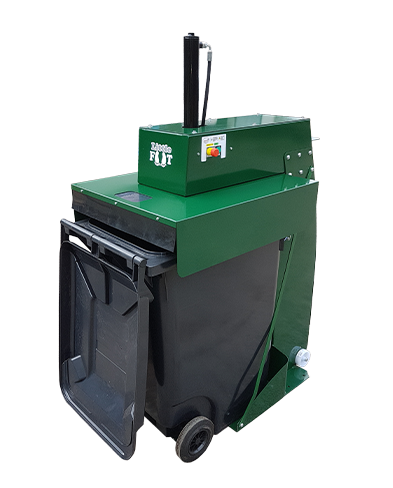 PEL360 ‘Little Foot’ Bin Compactor – 360-litre hydraulic compactor reducing up to three bins into one for efficient waste management.
