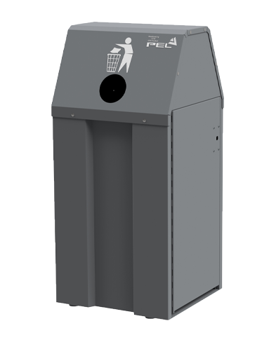 PEL Bin smart litter bin providing councils with an eco-friendly solution for managing general and recycling waste.