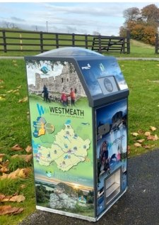 solar powered britebin compacting bin trash can litter westmeath